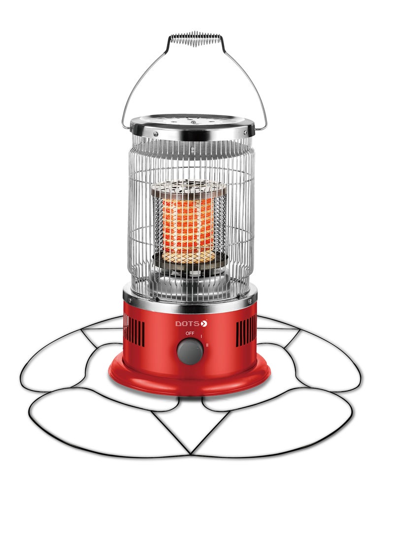 DOTS Circular Electric Heater 2 Power Settings 1600W and 1800W, Heating Degree 360, Ceramic Heating Elements - NI-200S