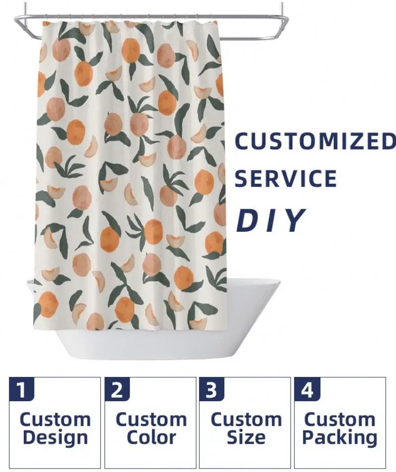 Y&D Famous Brand Unisex Designers Rugs Curtains Bathroom for Bathroom 4pcs Mat Set Shower Curtain - Image 3