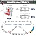 MANNIDOO 32 Pieces Train Tracks Classic Railway Track with 20 Curved Tracks 10 Straight Tracks and 2 Switches Tracks Compatible with All Major Brands Toy Track Accessory for Kid Light Grey - Image 4
