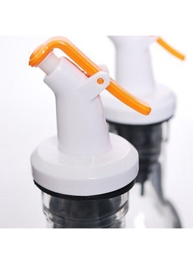 Incrizma Oil and Vinegar Dispenser Salad Dressing Cruet Glass Bottle 2 Piece Set - with Lever Release Pourer 500 ml  - Image 3