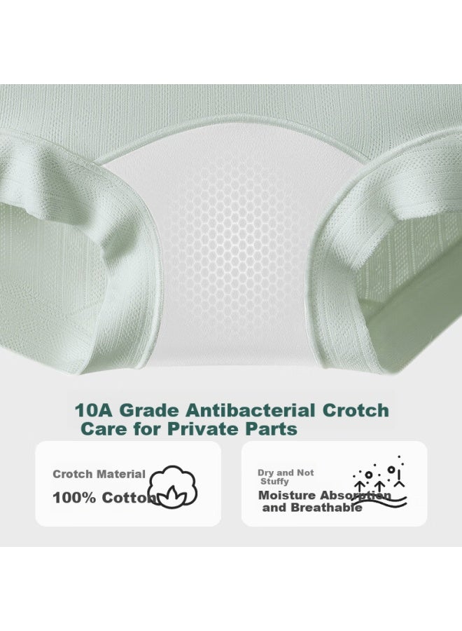 PLANDOO Palanduo Women's Underwear, 10a Antibacterial Extended Pure Cotton Antibacterial Crotch, High-waist Large Size Boxer Briefs, 2XL - Image 4