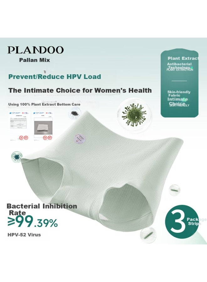 PLANDOO Palanduo Women's Underwear, 10a Antibacterial Extended Pure Cotton Antibacterial Crotch, High-waist Large Size Boxer Briefs, 2XL - Image 1