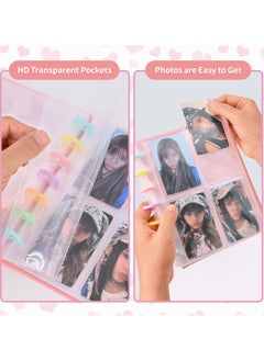 Beauenty Kpop Photocard Binder 3 Inch Photocard Holder Book Sleeves with 30Pcs Inner s A5 Idol Business Card Collect 2×3 Polaroid Photo Album, (Pink)  - Image 3