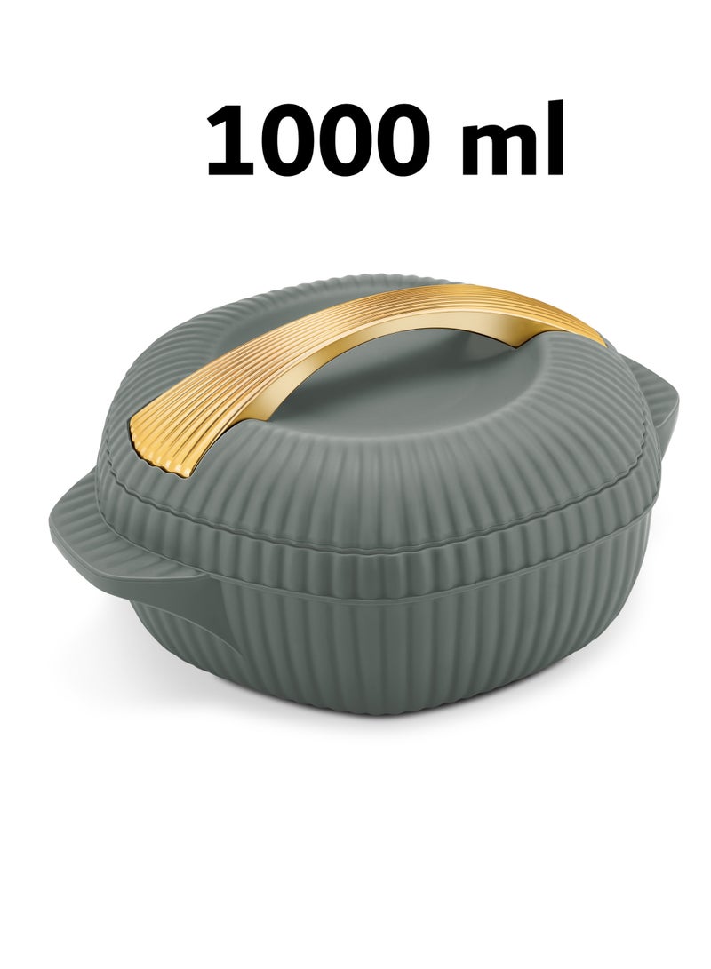 بادريق طقم حافظات طعام من 3 قطع داخلية من الستانلس ستيل (500 مل ، 1000 مل ، 1500 مل) رمادي غامق/ذهبي - Image 3