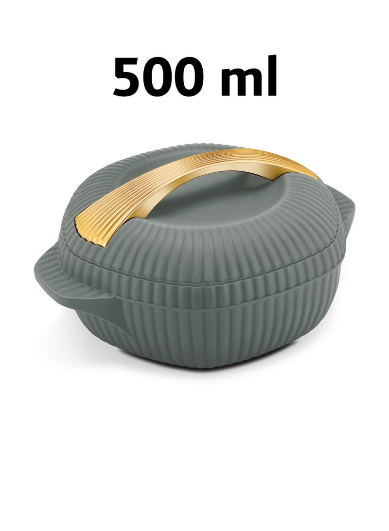 بادريق طقم حافظات طعام من 3 قطع داخلية من الستانلس ستيل (500 مل ، 1000 مل ، 1500 مل) رمادي غامق/ذهبي - Image 4