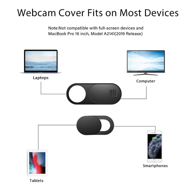 ZUCUCUC Laptop Camera Cover Slide, 12 Pack Webcam Cover, Phone Camera Cover, Ultra-Thin Computer Slide - Fits Most Laptop, Desktop, PC, Tablet, Smartphone to Protect Your Privacy and Security - Image 4