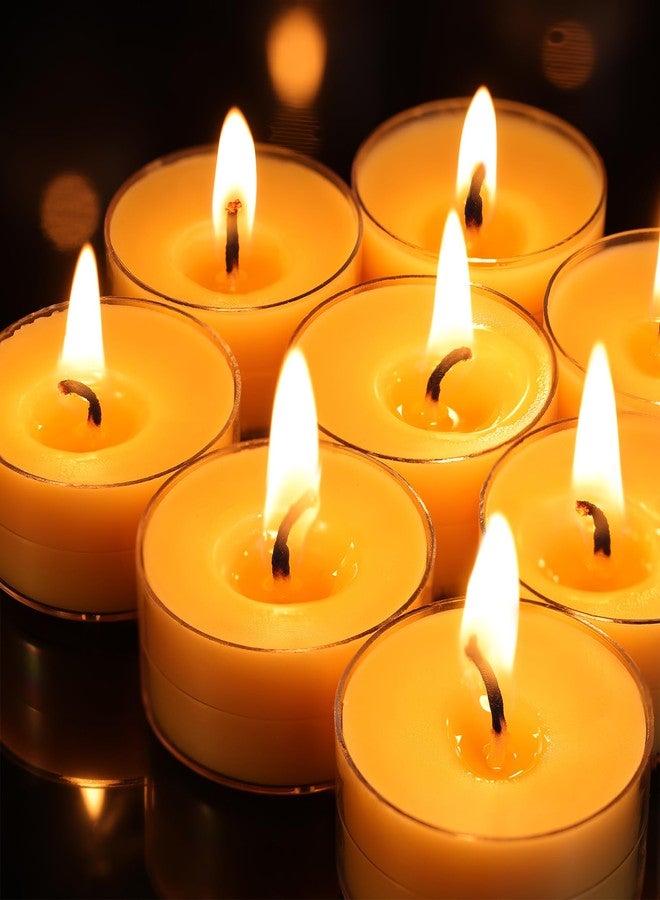 Devi 15 Pack Pure Beeswax Tea Lights Candle 4 Hours, Tealight Candles Bulk, Bees Wax Votive Candles for Home-Burn Clean, Beeswax Wax Candle Decor for Home, Gifts - Image 2