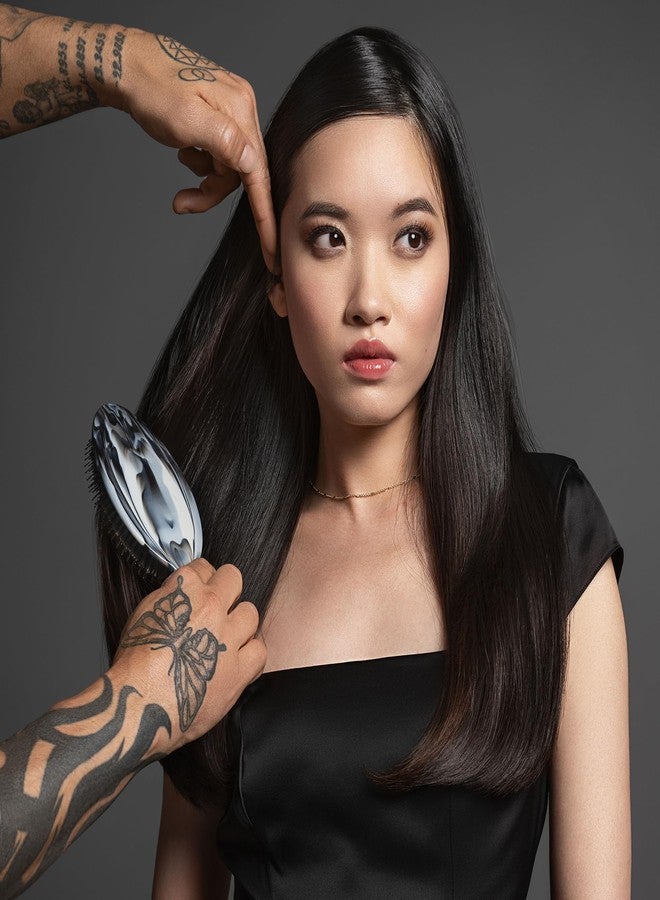 Fromm Professional Elite Polisher Ceramic x Ionic Luxurious Shine Boar Bristle Brush | Gentle Hair Detangler & Massage Brush Smooths Frizz & Flyaways for Medium to Thick Curly Hair - Image 3