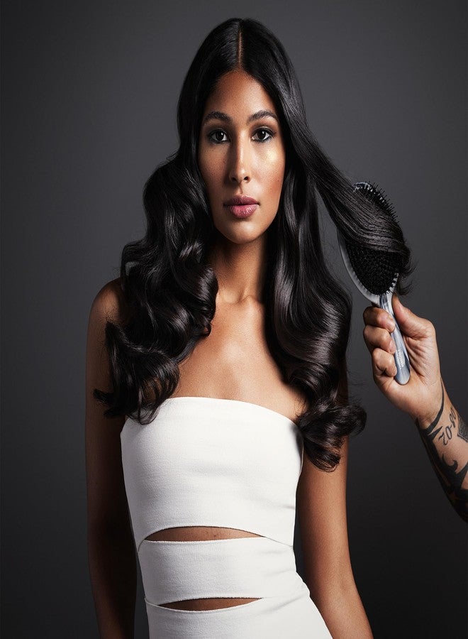 Fromm Professional Elite Polisher Ceramic x Ionic Luxurious Shine Boar Bristle Brush | Gentle Hair Detangler & Massage Brush Smooths Frizz & Flyaways for Medium to Thick Curly Hair - Image 4