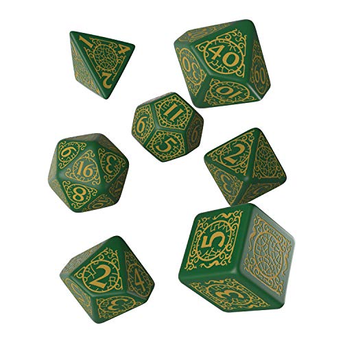 Q WORKSHOP Pathfinder Jade Regent Rpg Ornamented Dice Set 7 Polyhedral Pieces - Image 5