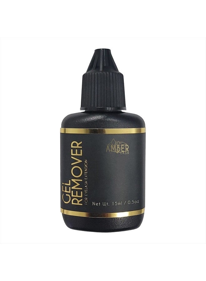 Amber Lash Safe Eyelash Extension Remover Gel 15ml, Gentle, Fast Acting Lash Glue Remover for Eyelash Extensions, Works in Just 60 Seconds - Non-Irritating Professional Eyelash Extension Remover Gel - Image 1