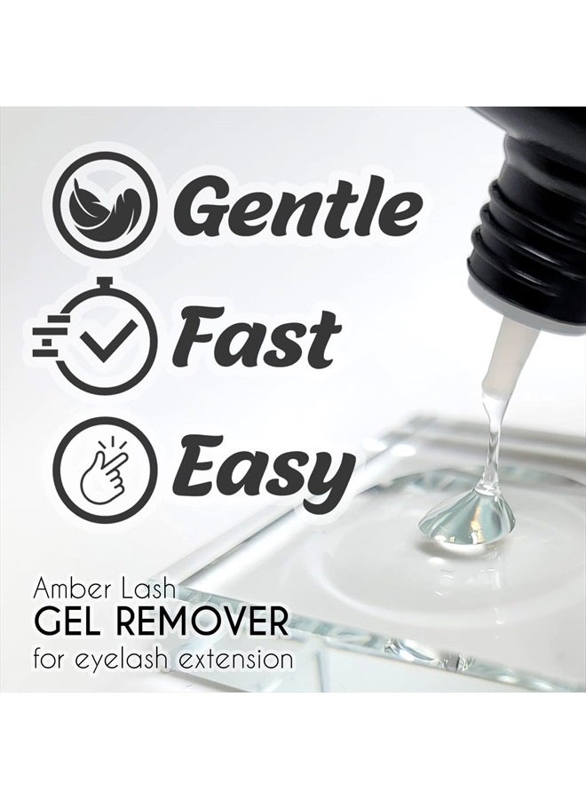 Amber Lash Safe Eyelash Extension Remover Gel 15ml, Gentle, Fast Acting Lash Glue Remover for Eyelash Extensions, Works in Just 60 Seconds - Non-Irritating Professional Eyelash Extension Remover Gel - Image 2