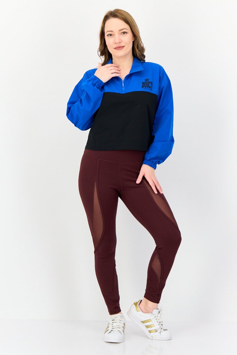 Juicy Couture Women Brand Logo Cropped Windbreaker Jacket, Multicolor - Image 3