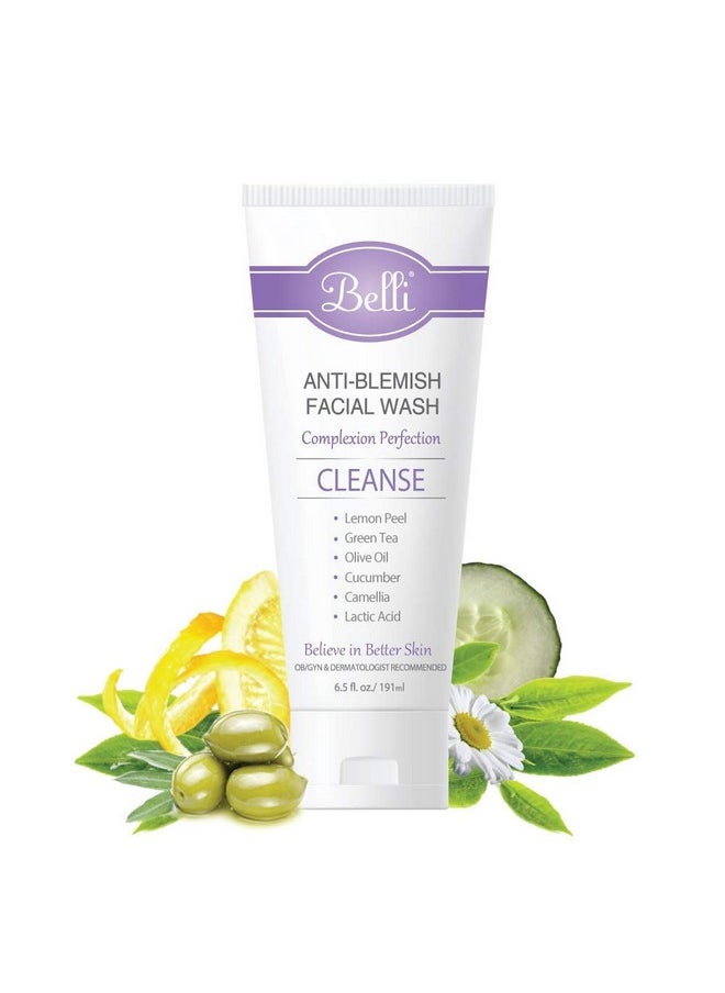 Belli - Skincare Antiblemish Facial Wash Gel Cleanser Anti Acne For Sensitive Skin Pregnancy Safe Natural Extract Face Wash For All Skin Types 6.5 Ounce - Image 1