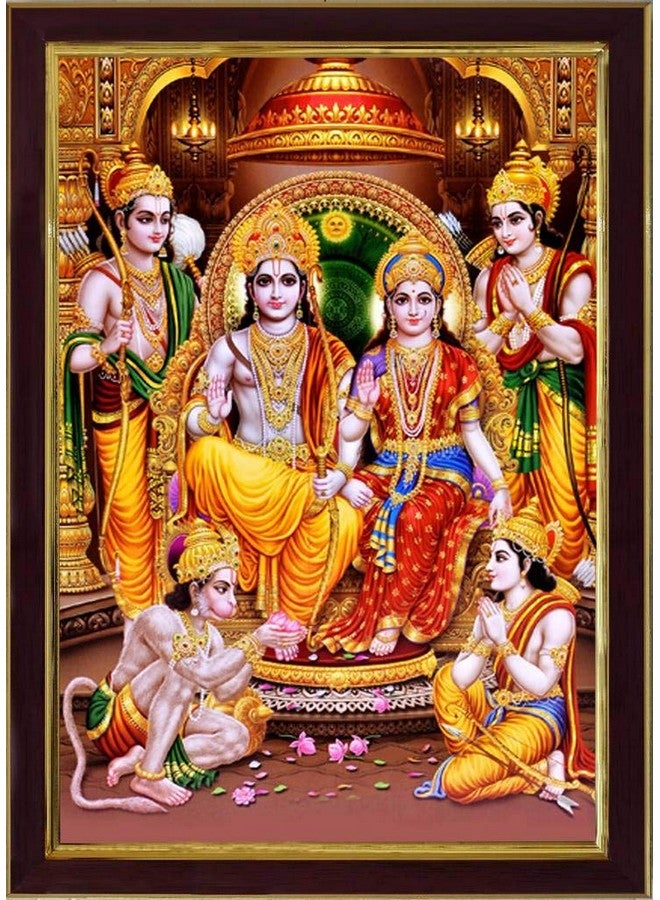 SAF SAF Ram Darbar Sparkle Coated Framed Home Decorative Gift Item Painting (13.25 inch x 9.25 inch) SAFR3276 (Religious)(Multicolour,Religious) - Image 1