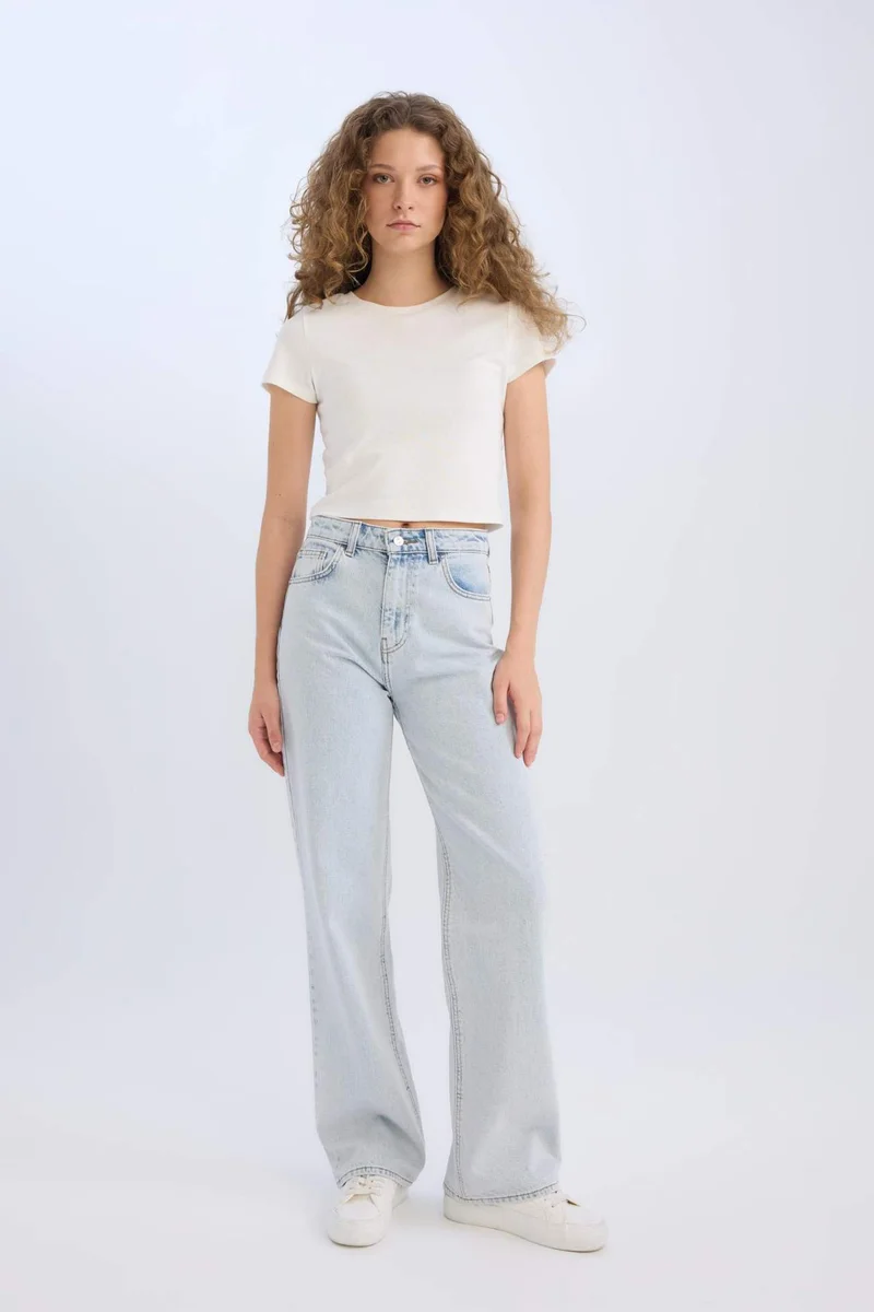 DeFacto 90's Wide Leg High Waist Long Jeans