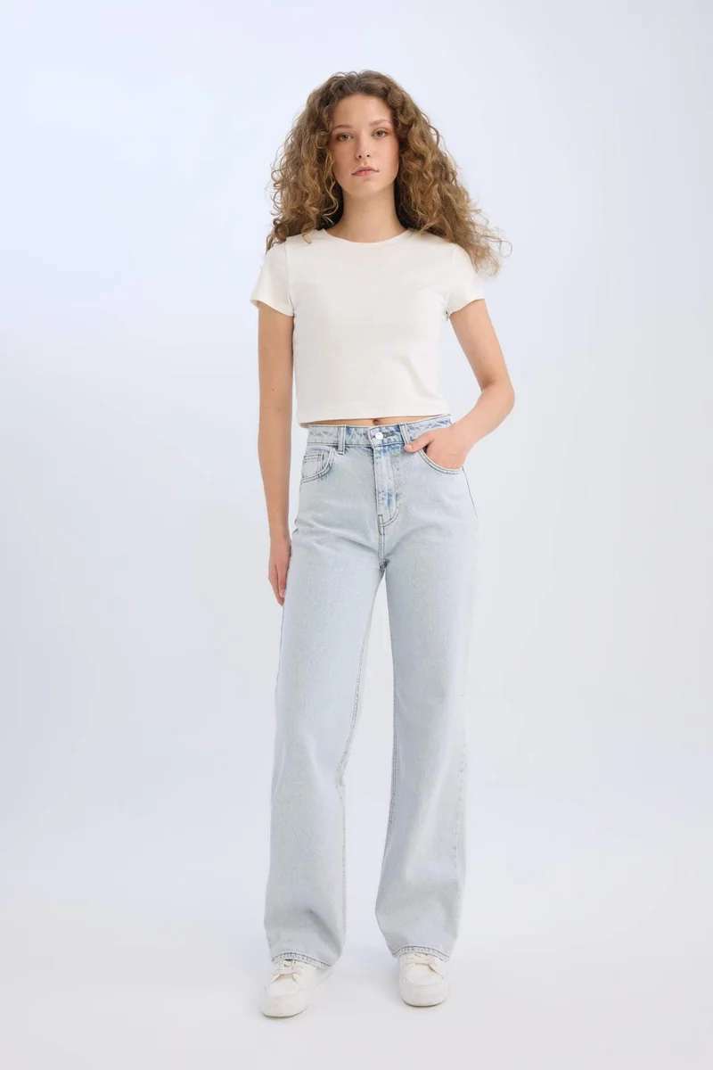 DeFacto 90's Wide Leg High Waist Long Jeans