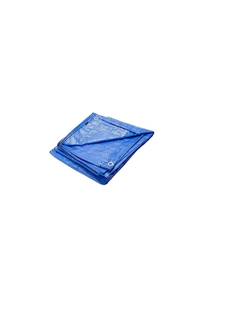 Beorol Multipurpose Waterproof Ground Cover Tent Shelter Dust-proof Rain Cover Tarpaulin Sheet with Aluminum Rings 5x6 Meter - Image 1