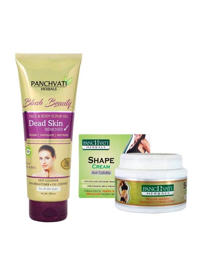 Panchvati Herbals Anti Cellulite Shape Cream (100 gms) With 200Ml Herbal Dead Skin Remover Gel for Men and Women - Image 1