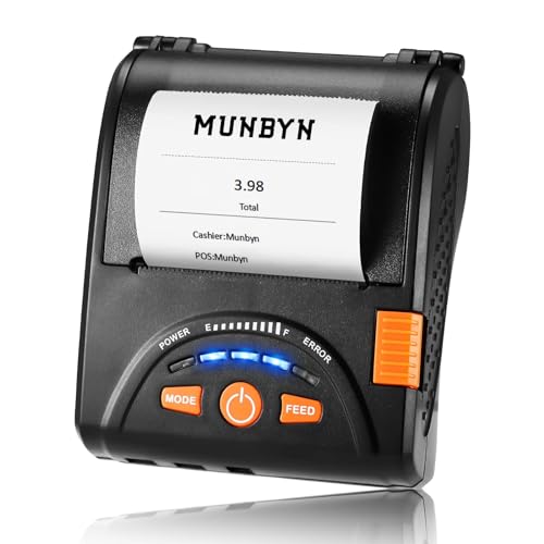 MUNBYN Bluetooth Receipt Printer 58mm Mini Wireless POS Thermal Printer for Restaurant Portable for AndroidWindows - Image 1