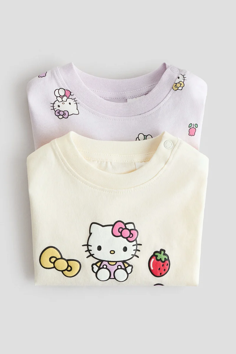 H&M 2-pack printed cotton T-shirts