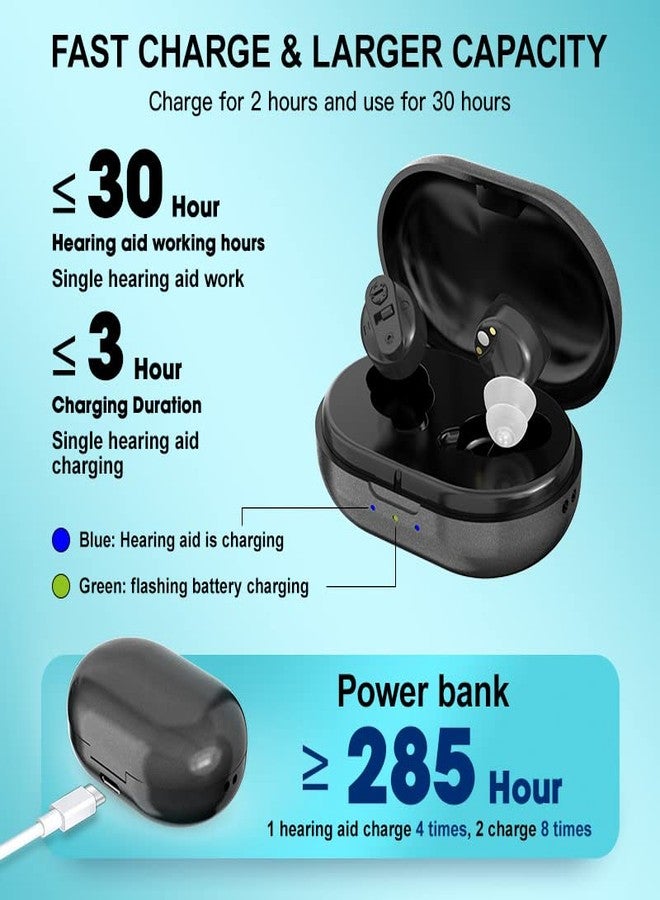 HP SOUND PLUS HEARING AID GM 901T Wireless Ear Bud Sound Enhancement Amplifier Hearing Aid Suitable for upto 65% Hearing Loss for Left & Right Ear Both Side (BLACK) - Image 3