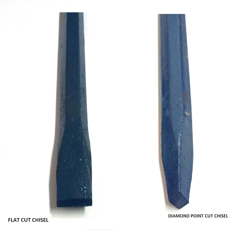 LOVELY 13x150 mm 6 Inch Diamond Point Cut Flat Cut Chisel Combo 1 Set - Image 2