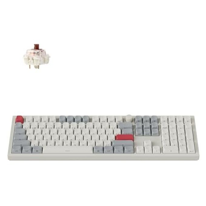 Keychron Q6 Max Qmk/Launcher Wireless Bluetooth/2.4 Ghz/Usb-C Wired Custom Mechanical Keyboard, Full Size Programmable Knob Rgb Backlit Hot-Swappable Gateron Brown Switch For Mac Windows Linux White - Image 4