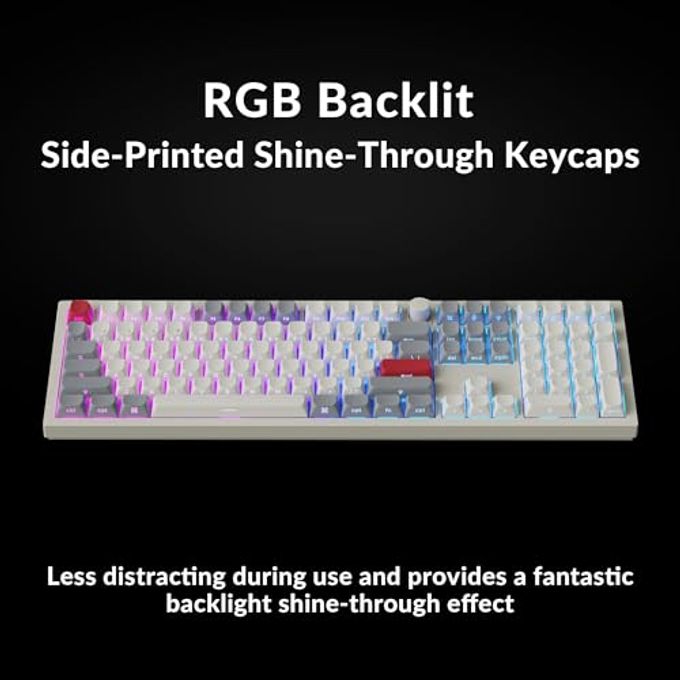 Keychron Q6 Max Qmk/Launcher Wireless Bluetooth/2.4 Ghz/Usb-C Wired Custom Mechanical Keyboard, Full Size Programmable Knob Rgb Backlit Hot-Swappable Gateron Brown Switch For Mac Windows Linux White - Image 3