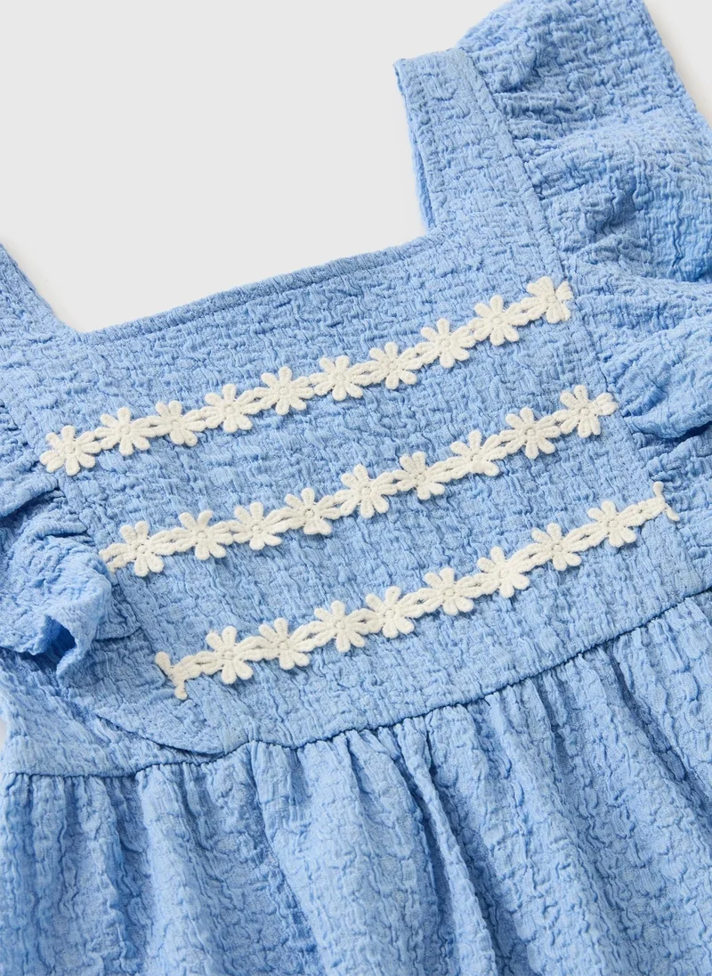 Matalan Blue Girls Blue Daisy Crinkle Dress for Women | Best Price UAE