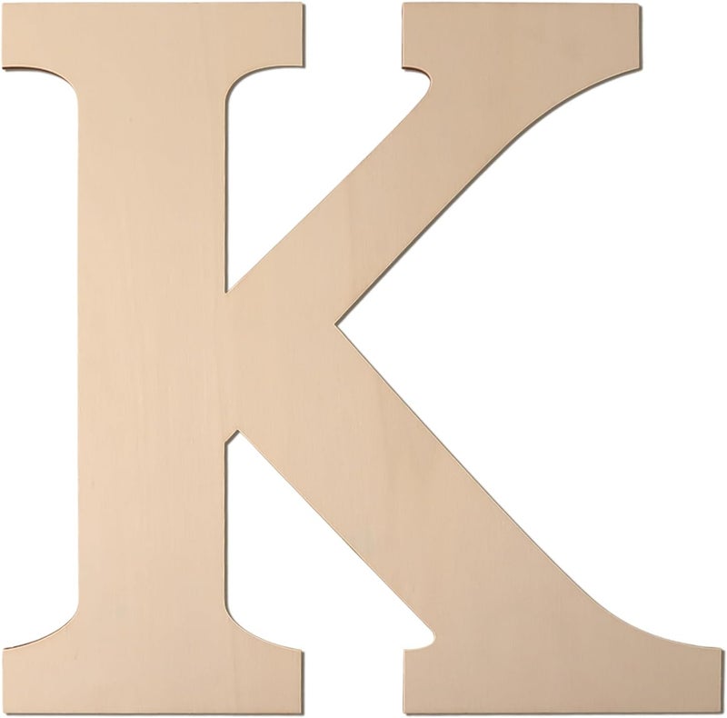 Focal20 Large Wooden Greek Letters 12 Inch Unfinished Greek Wooden Letters Κ Kappa Wood Alphabet Letters for Wall Decor DIY Crafts Sorority Fraternity Party Decoration Birthday Gift Nursery Home Wall Art - Image 1
