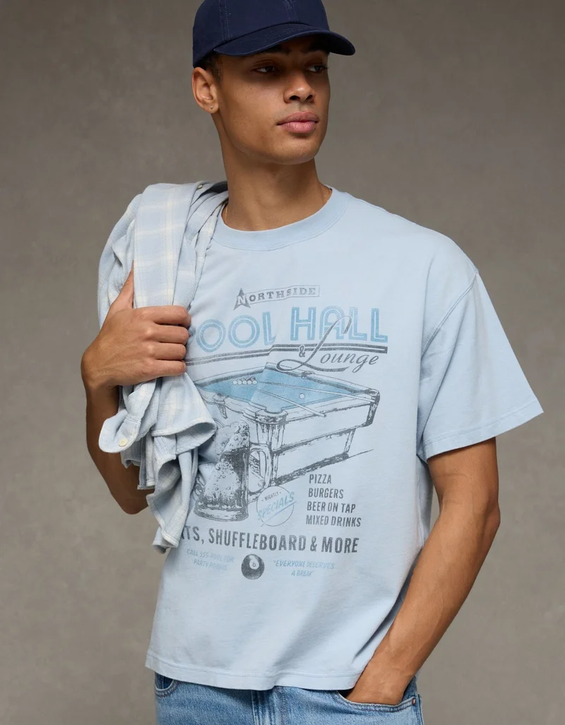 American Eagle AE Boxy Destination Graphic T-Shirt