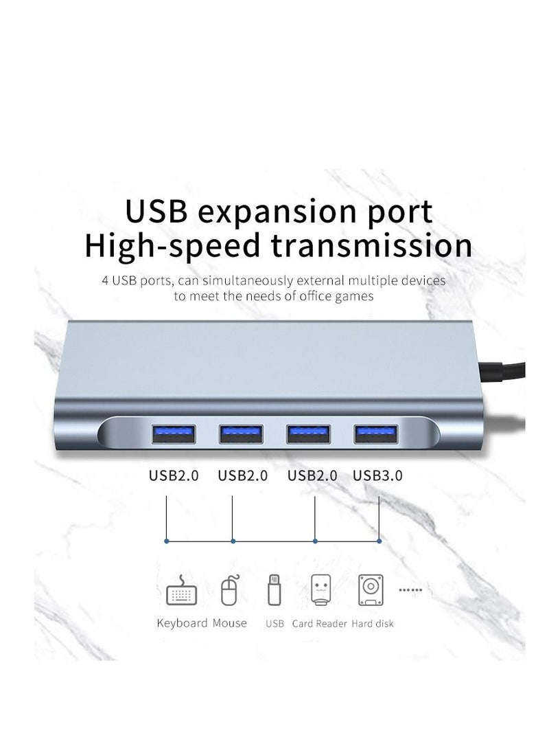 ماركة غير محددة قاعدة إرساء 11 في 1 ، HDMI VGA USB3.0HUB ، لأجهزة كمبيوتر Apple المحمولة ، محطة إرساء من النوع c  - Image 2