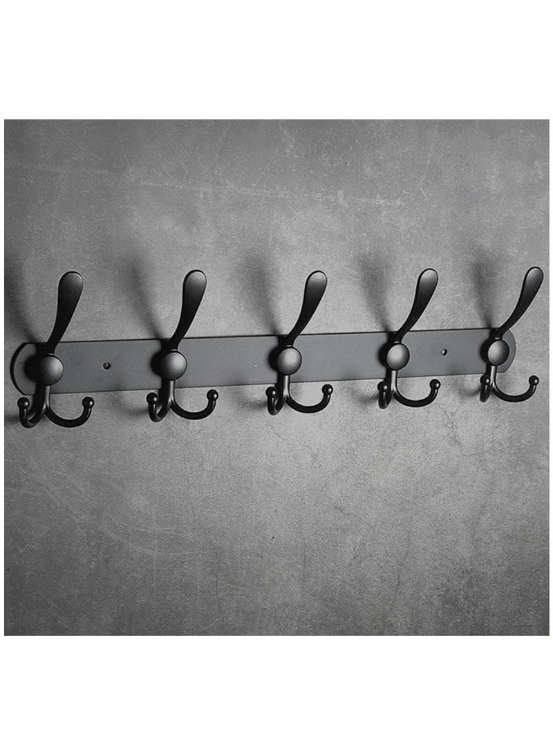 2 PACK Coat Hooks,Stainless Steel Coat Racks, Heavy Duty Coat Hooks Wall Mounted,Black Wall Hanger Wall Hooks and Clothes Hooks(Black) - Image 3