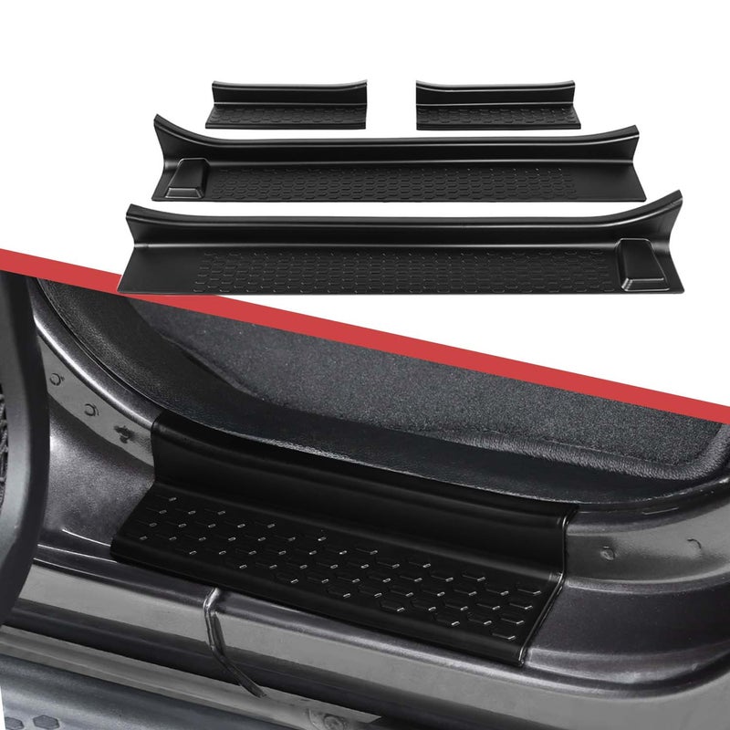 RTTCZ for Wrangler JL Door Sill Guards 4 Door Door Entry Guards Protector for Jeep Wrangler JL JLU Gladiator JT 2018 2019 2020 2021 2022 2023 2024