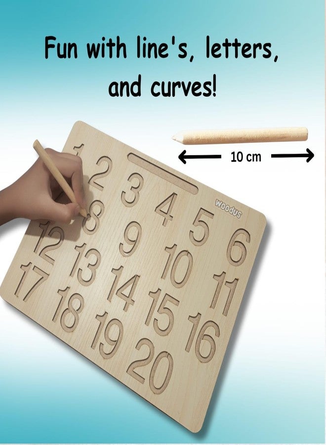 Woodus Wooden Tracing Board for Kids, Educational Learning Board Game (Capital & Small Alphabet, Numbers, Hindi Varnmala) - Image 5