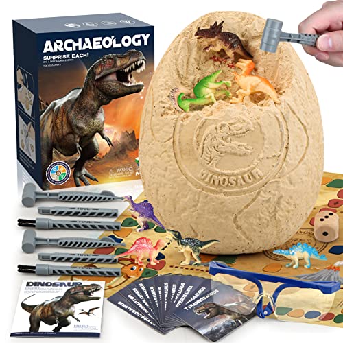 Woumserta Jumbo Dino Egg Dig Kit Dinosaur Toys for Kids 57 Dinosaur Eggs with 12 Dinosaurs inside Dino Toy Outdoor Gift with Dinosaur Card Dinosaur Egg Excavation for Kids Boys Girls Gift 6 and up year old - Image 1