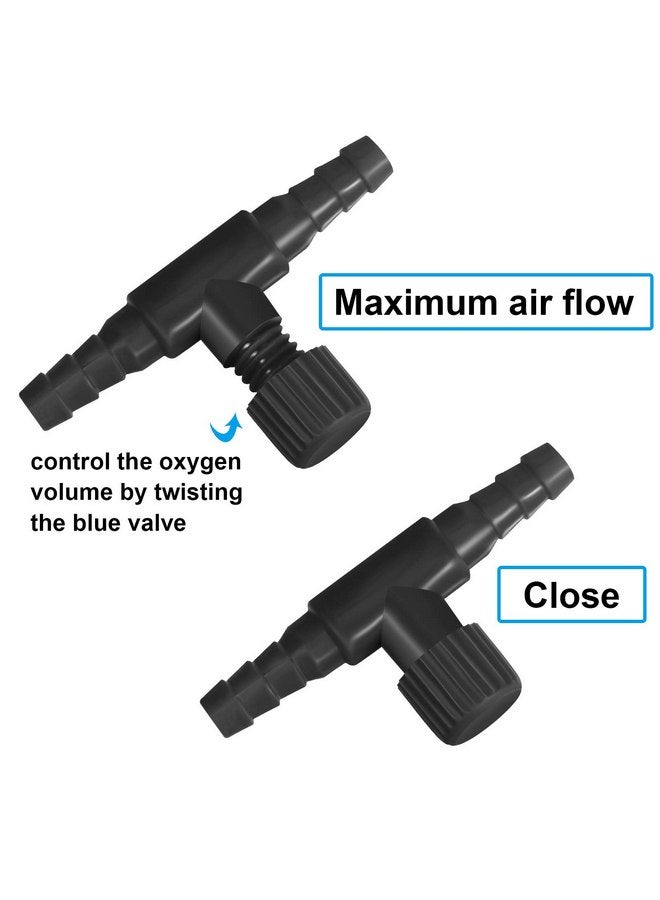 Honoson 30 Pieces Aquarium Valve 2 Way Fish Tank valve T Shape Aquarium Air Control Valve airline tubing valve Plastic Aquarium Hose Connector for 4 mm Air Tube Air Pump Aquaculture(Black) - Image 3