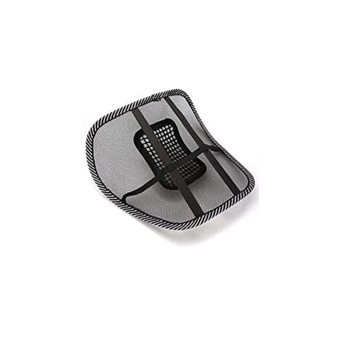 MESH VENTILATION NYLON BACK REST WITH LUMBAR SUPPORT MESH CUSHION PAD UNIVERSAL BACK LUMBAR SUPPORT CHAIRS FOR OFFICE CHAIR HOME CAR SEAT TO RELIEVE PAIN PACK OF 1