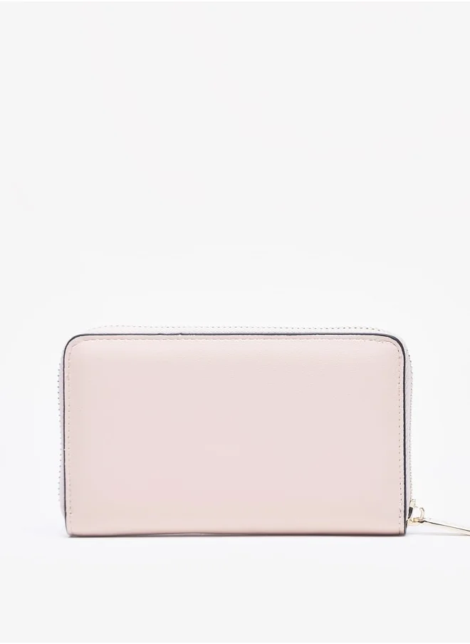 ايل Women's Logo Print Zip Around Wallet