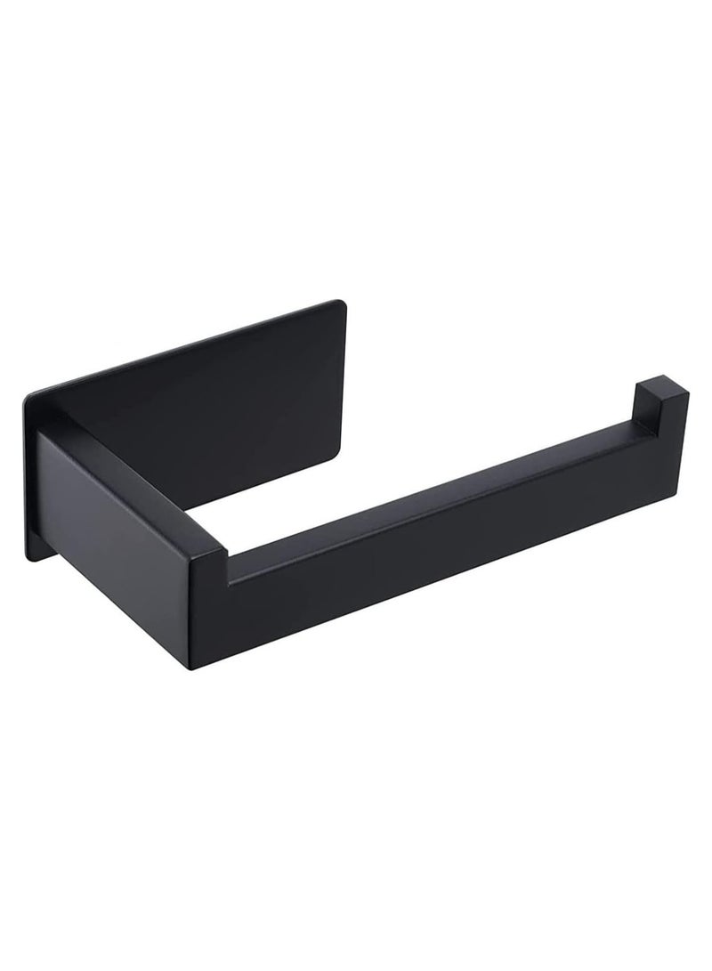 أوزيغالور حامل ورق تواليت، حامل ورق تواليت بدون حفر، حامل ورق تواليت من الفولاذ المقاوم للصدأ 304 ذاتي اللصق لحامل ورق التواليت للحمام والمطبخ (أسود) - Image 2