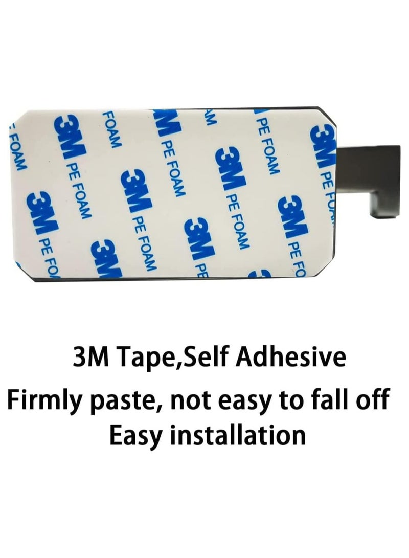 أوزيغالور حامل ورق تواليت، حامل ورق تواليت بدون حفر، حامل ورق تواليت من الفولاذ المقاوم للصدأ 304 ذاتي اللصق لحامل ورق التواليت للحمام والمطبخ (أسود) - Image 4