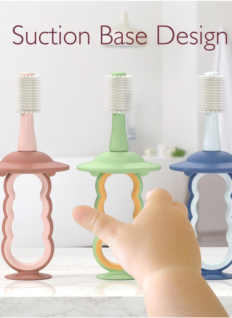 Momcozy Baby Toothbrush, Toddler Toothbrush 1-2, Infant Toothbrush, Baby Toothbrush 6 to 12 Months and up, Oral Cleaner, Baby Tongue Cleaner  - Image 5