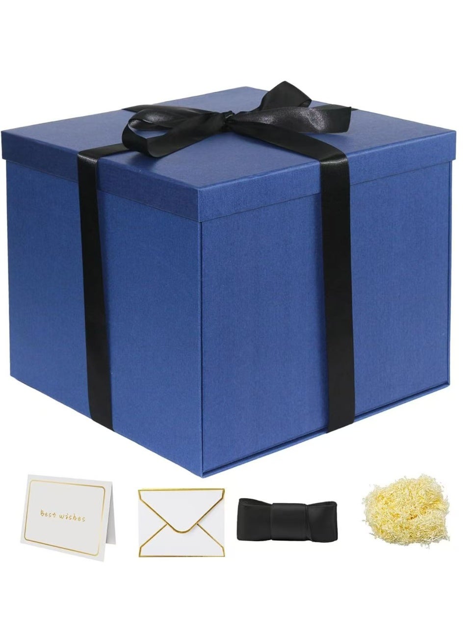 Large Gift Box 12x12x10 Inches,Blue Gift Boxes for presents,Birthday Gift Box,Present box,for Packaging,Valentine's Day,Mother's Day,Anniversaries.