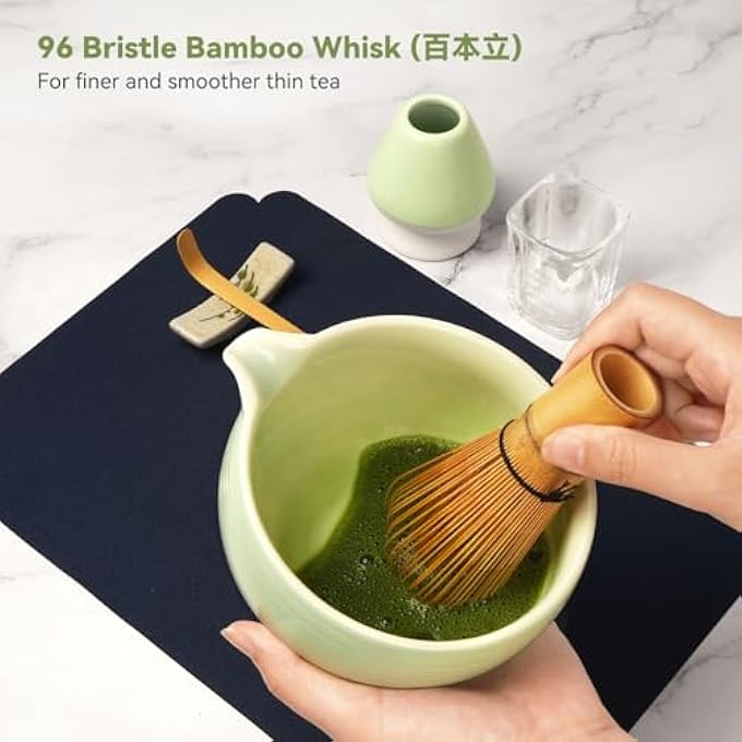 Joiish 10Pcs Matcha Kit Set Whisk And Bowl With Spout  Measuring Spoon Japanese Tea Making Tools - Image 5