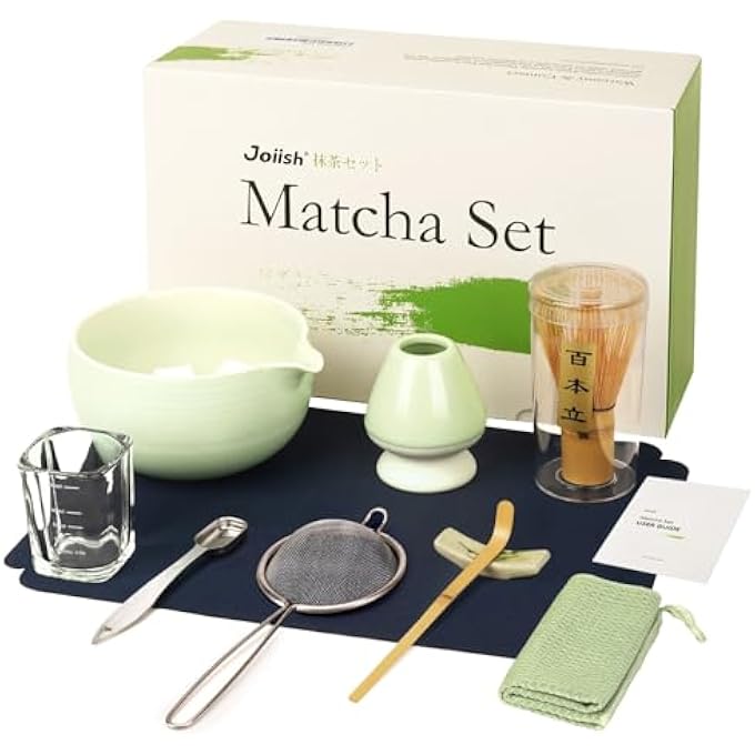 Joiish 10Pcs Matcha Kit Set Whisk And Bowl With Spout  Measuring Spoon Japanese Tea Making Tools - Image 1