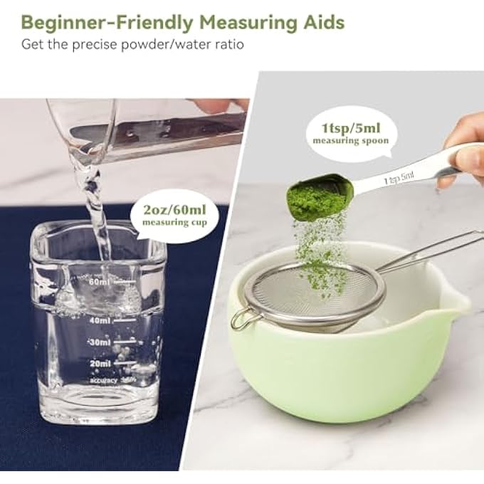 Joiish 10Pcs Matcha Kit Set Whisk And Bowl With Spout  Measuring Spoon Japanese Tea Making Tools - Image 3