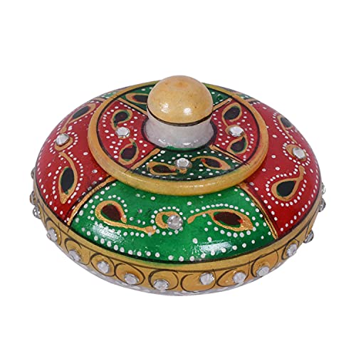 Craftam Marble Sindoor Dani Box for Women – Traditional Handcrafted Kumkum Holder for Gifts, Pooja & Makeup - Image 3