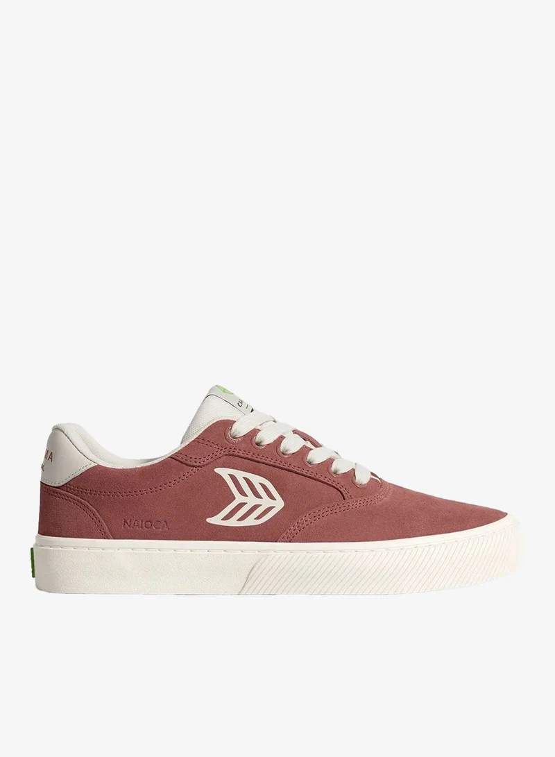 Cariuma NAIOCA Whithered Rose Suede Ivory Logo Sneaker