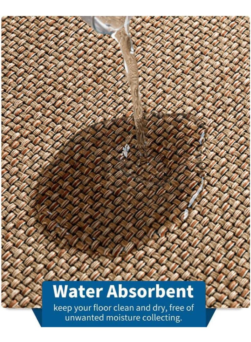 روك بو السجاد المطبخ والسجادة قابلة للغسيل [2 جهاز كمبيوتر شخصي] غير انزلاق المطاط الطبيعي المطبخ سجادة للطابق الجاري مجموعة للطابق المطبخ الجبهة من المغسلة، الممر، غرفة الغسيل 44 سم * 75 سم + 44 سم * 120 سم - Image 3